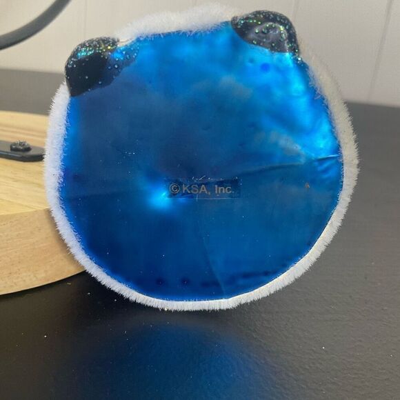 KSA Old World Glistening Santa Claus Toys Hanging Ornament Glass Blue 6" Tall - Picture 9 of 9